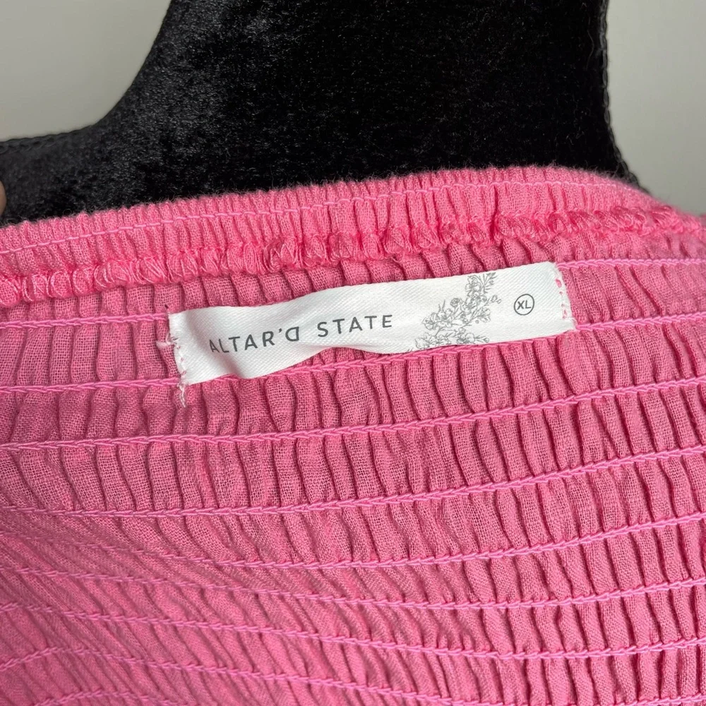 Altar’d State Josephine Pink Puff Sleeve Dress XL - Picture 5 of 5